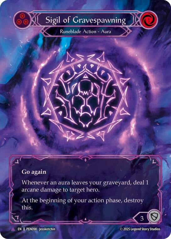 Image for Sigil Of Gravespawning (Blue) (Marvel) (PEN098) [Compendium of Rathe] - Flesh and Blood TCG