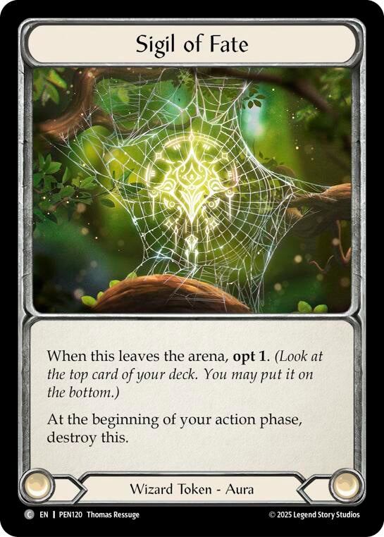 Image for Sigil Of Fate (PEN120) [Compendium of Rathe] - Flesh and Blood TCG