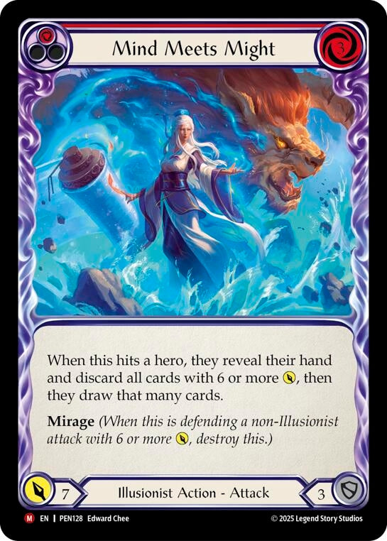 Image for Mind Meets Might (Red) (PEN128) [Compendium of Rathe] - Flesh and Blood TCG