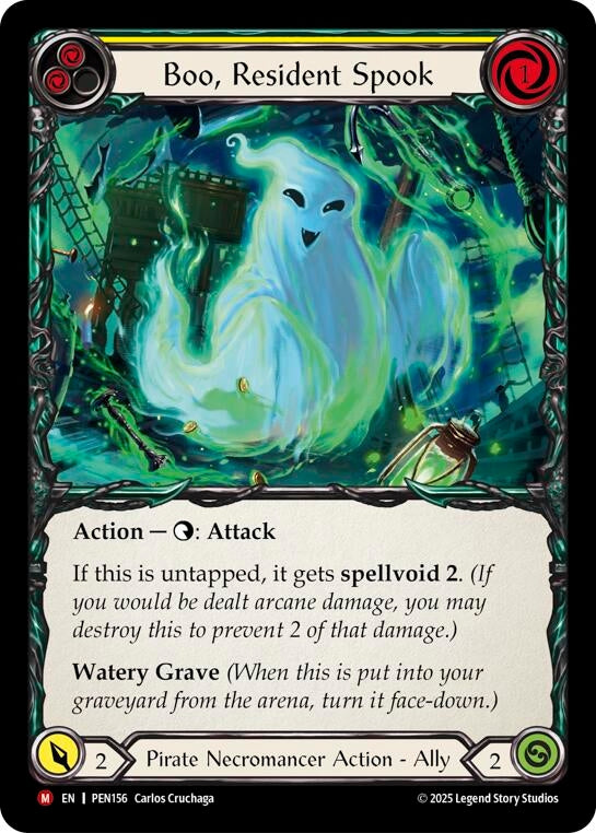 Image for Boo Resident Spook (Yellow) (PEN156) [Compendium of Rathe] - Flesh and Blood TCG
