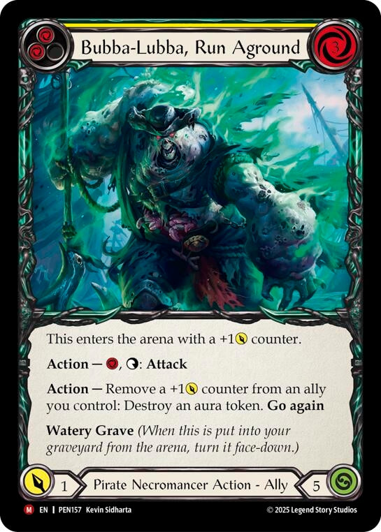 Image for Bubba Lubba Run Aground (Yellow) (PEN157) [Compendium of Rathe] - Flesh and Blood TCG