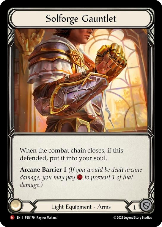 Image for Solforge Gauntlet (PEN179) [Compendium of Rathe] - Flesh and Blood TCG