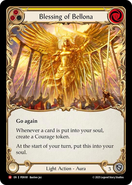 Image for Blessing Of Bellona (Yellow) (PEN181) [Compendium of Rathe] - Flesh and Blood TCG
