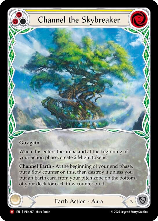 Image for Channel The Skybreaker (Yellow) (Extended Art) (PEN217) [Compendium of Rathe] - Flesh and Blood TCG