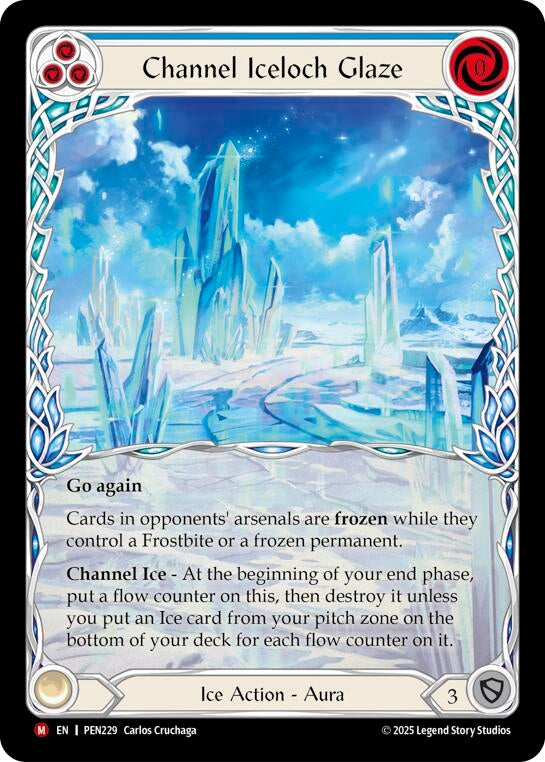 Image for Channel Iceloch Glaze (Blue) (Extended Art) (PEN229) [Compendium of Rathe] - Flesh and Blood TCG