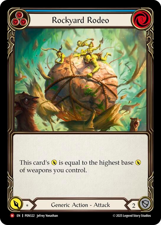 Image for Rockyard Rodeo (Blue) (PEN322) [Compendium of Rathe] - Flesh and Blood TCG