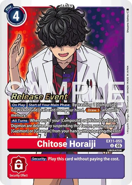 Image for Chitose Horaiji (EX11-055 U) [Dawn of Liberator Release Event Cards] - Digimon Card Game