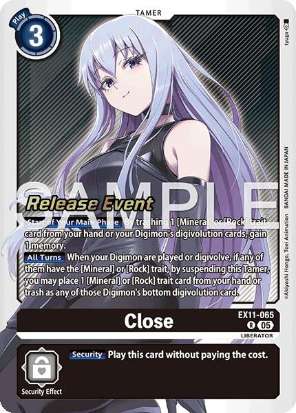 Image for Close (EX11-065 R) [Dawn of Liberator Release Event Cards] - Digimon Card Game