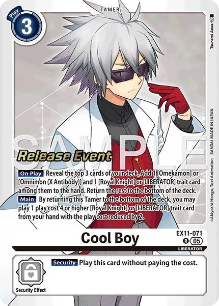 Image for Cool Boy (EX11-071 R) [Dawn of Liberator Release Event Cards] - Digimon Card Game
