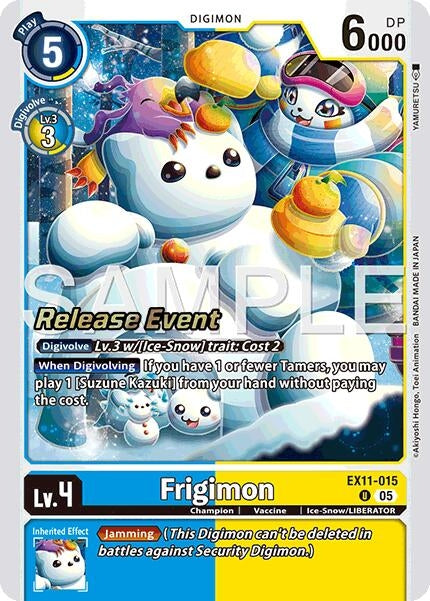 Image for Frigimon (EX11-015 U) [Dawn of Liberator Release Event Cards] - Digimon Card Game