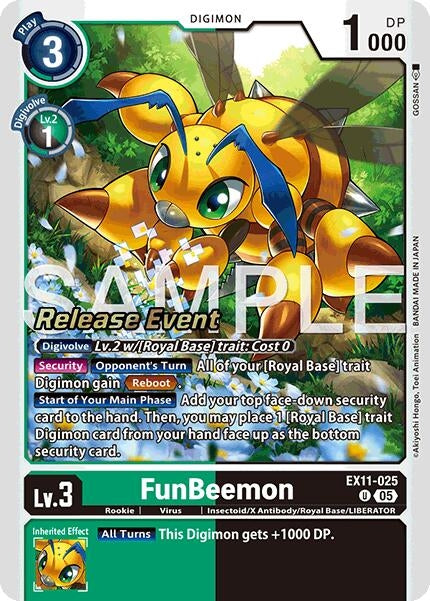 Image for FunBeemon (EX11-025 U) [Dawn of Liberator Release Event Cards] - Digimon Card Game