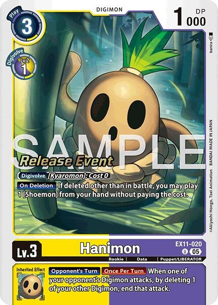 Image for Hanimon (EX11-020 U) [Dawn of Liberator Release Event Cards] - Digimon Card Game