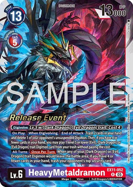 Image for HeavyMetaldramon (EX11-052 R) [Dawn of Liberator Release Event Cards] - Digimon Card Game