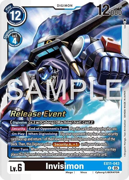 Image for Invisimon (EX11-043 R) [Dawn of Liberator Release Event Cards] - Digimon Card Game