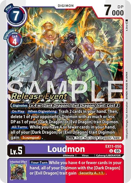 Image for Loudmon (EX11-050 U) [Dawn of Liberator Release Event Cards] - Digimon Card Game