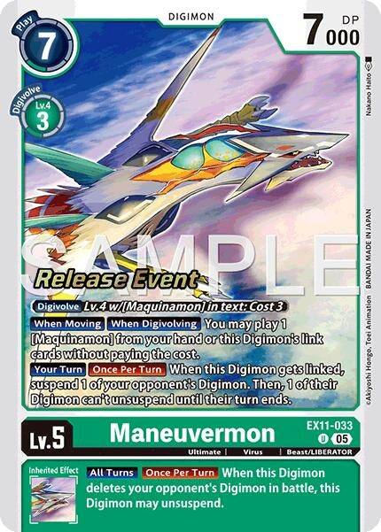 Image for Maneuvermon (EX11-033 U) [Dawn of Liberator Release Event Cards] - Digimon Card Game