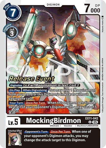 Image for MockingBirdmon (EX11-042 U) [Dawn of Liberator Release Event Cards] - Digimon Card Game