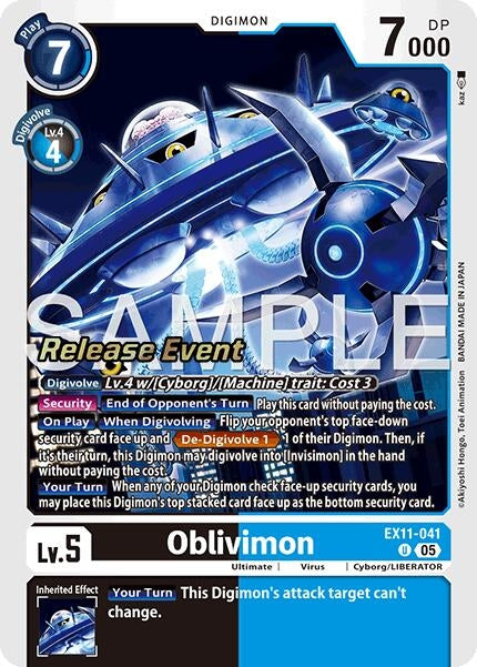 Image for Oblivimon (EX11-041 U) [Dawn of Liberator Release Event Cards] - Digimon Card Game