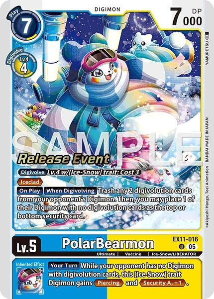 Image for PolarBearmon (EX11-016 U) [Dawn of Liberator Release Event Cards] - Digimon Card Game