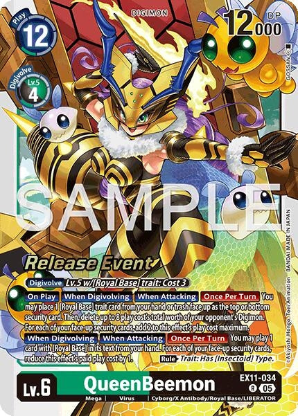Image for QueenBeemon (EX11-034 R) [Dawn of Liberator Release Event Cards] - Digimon Card Game