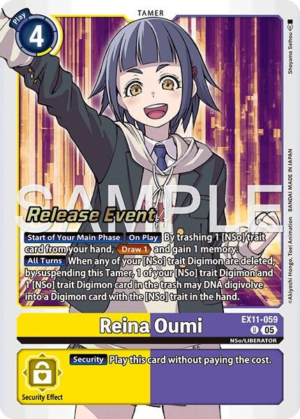 Image for Reina Oumi (EX11-059 U) [Dawn of Liberator Release Event Cards] - Digimon Card Game