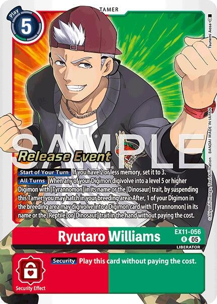 Image for Ryutaro Williams (EX11-056 R) [Dawn of Liberator Release Event Cards] - Digimon Card Game