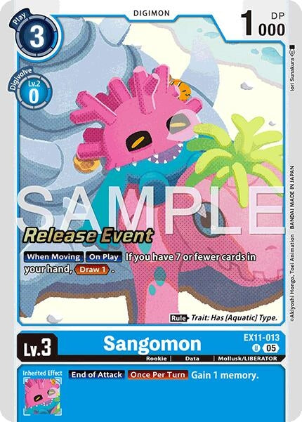 Image for Sangomon (EX11-013 U) [Dawn of Liberator Release Event Cards] - Digimon Card Game