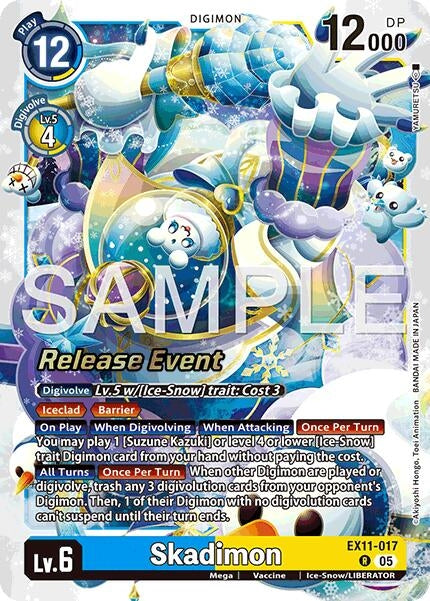 Image for Skadimon (EX11-017 R) [Dawn of Liberator Release Event Cards] - Digimon Card Game