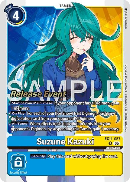 Image for Suzune Kazuki (EX11-057 R) [Dawn of Liberator Release Event Cards] - Digimon Card Game