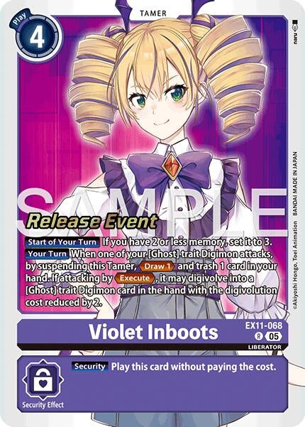Image for Violet Inboots (EX11-068 R) [Dawn of Liberator Release Event Cards] - Digimon Card Game