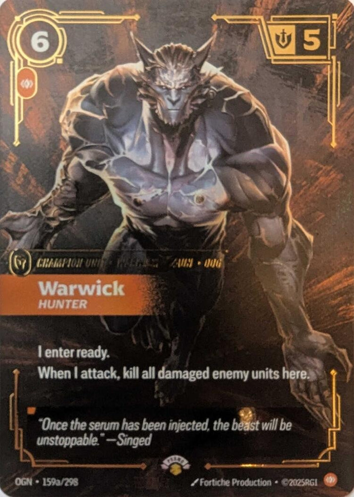 Image for Warwick - Hunter (159a/298) [Riftbound Promotional Cards] - Riftbound: League of Legends Trading Card Game