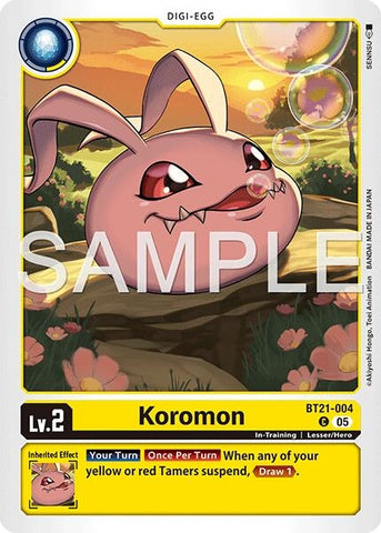 Image for Koromon - BT21-004 (Reprint) (BT21-004 C) [Advanced Booster Digimon Generation] - Digimon Card Game