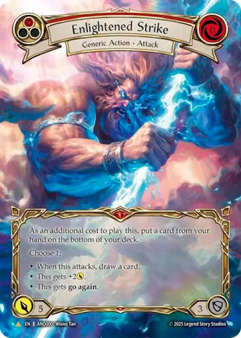 Image for Enlightened Strike (Red) (Extended Art) (ANQ000) (ANQ000) [Compendium of Rathe - Antiquity Pack] - Flesh and Blood TCG