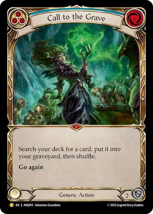 Image for Call To The Grave (Blue) (ANQ019) (ANQ019) [Compendium of Rathe - Antiquity Pack] - Flesh and Blood TCG