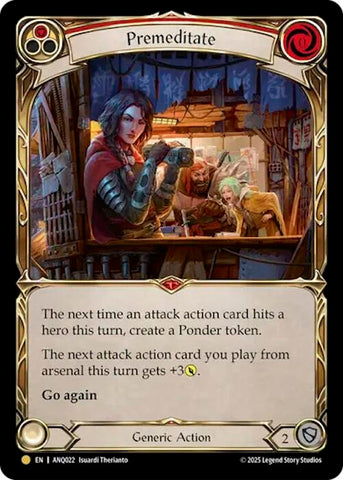 Image for Premeditate (Red) (ANQ022) (ANQ022) [Compendium of Rathe - Antiquity Pack] - Flesh and Blood TCG