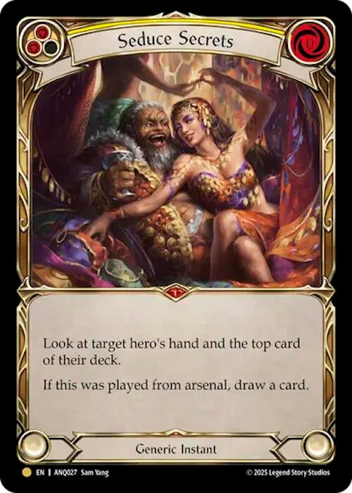 Image for Seduce Secrets (Yellow) (ANQ027) (ANQ027) [Compendium of Rathe - Antiquity Pack] - Flesh and Blood TCG