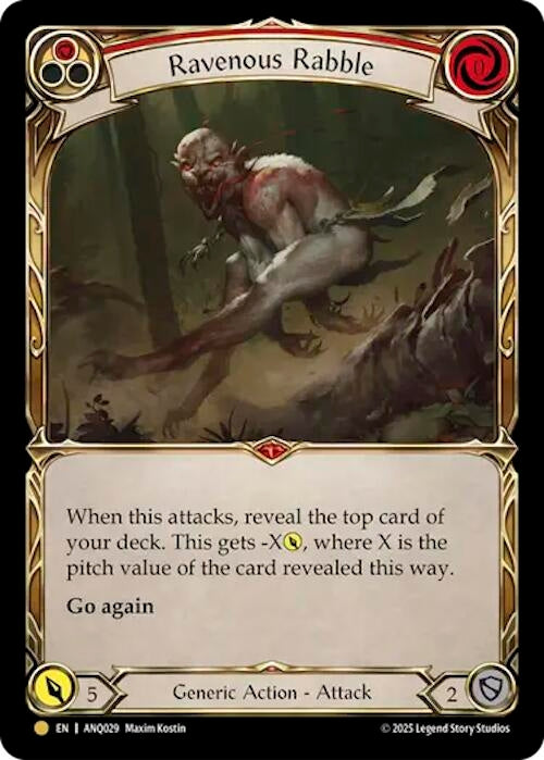 Image for Ravenous Rabble (Red) (ANQ029) (ANQ029) [Compendium of Rathe - Antiquity Pack] - Flesh and Blood TCG