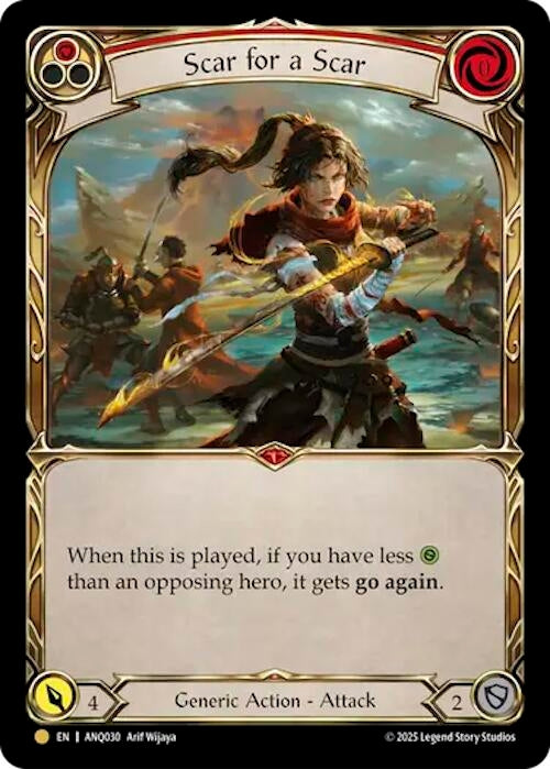 Image for Scar For A Scar (Red) (ANQ030) (ANQ030) [Compendium of Rathe - Antiquity Pack] - Flesh and Blood TCG