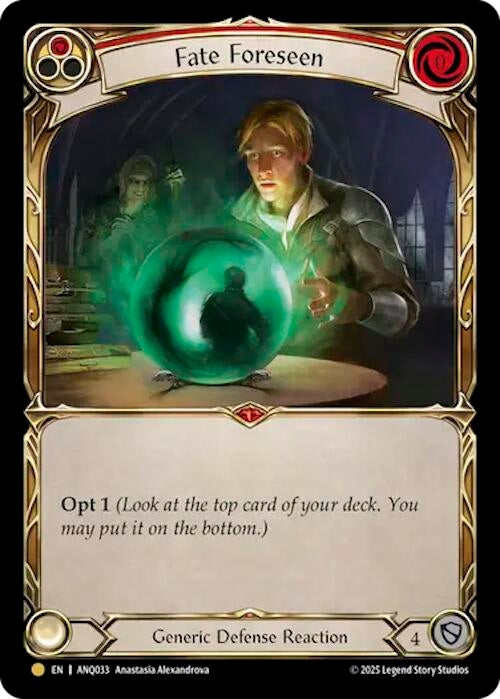Image for Fate Foreseen (Red) (ANQ033) (ANQ033) [Compendium of Rathe - Antiquity Pack] - Flesh and Blood TCG