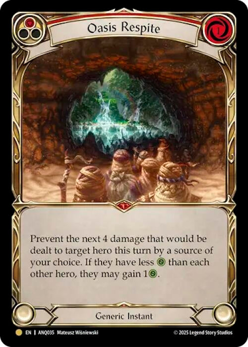 Image for Oasis Respite (Red) (ANQ035) (ANQ035) [Compendium of Rathe - Antiquity Pack] - Flesh and Blood TCG