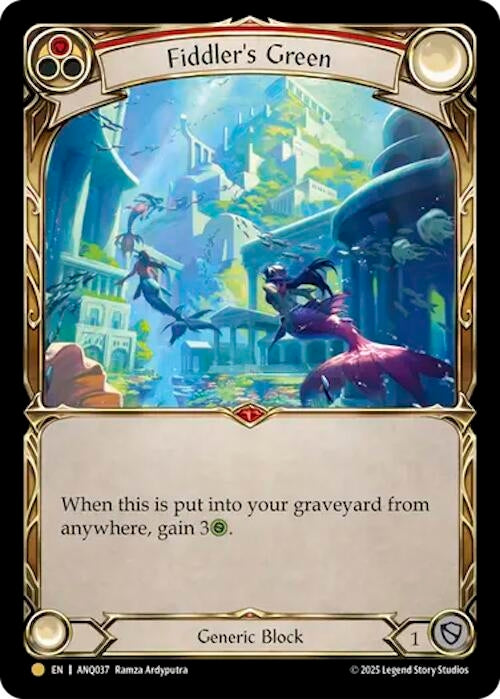 Image for Fiddlers Green (Red) (ANQ037) (ANQ037) [Compendium of Rathe - Antiquity Pack] - Flesh and Blood TCG