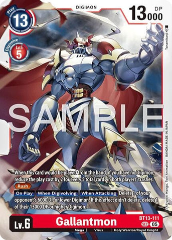 Image for Gallantmon - BT13-111 (Reprint) (BT13-111 SEC) [Advanced Booster Digimon Generation] - Digimon Card Game