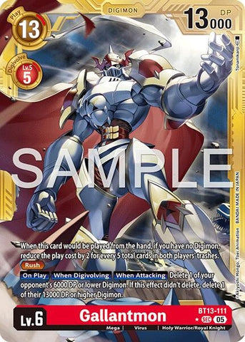 Image for Gallantmon - BT13-111 (Gold Border) (BT13-111 SEC) [Advanced Booster Digimon Generation] - Digimon Card Game
