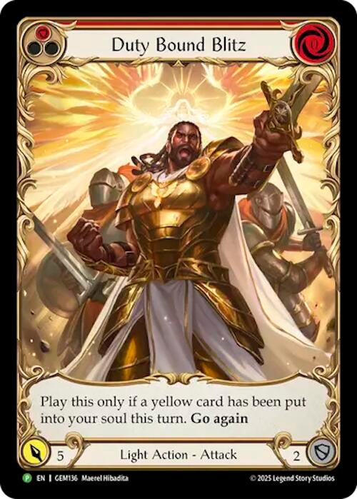 Image for Duty Bound Blitz (GEM136) [GEM Pack 4] - Flesh and Blood TCG
