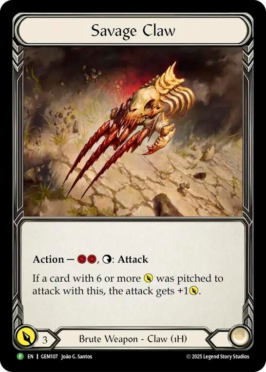 Image for Savage Claw (GEM107) [GEM Pack 4] - Flesh and Blood TCG