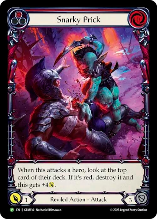 Image for Snarky Prick (GEM139) [GEM Pack 4] - Flesh and Blood TCG