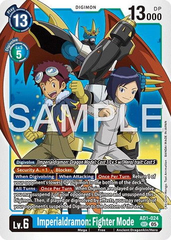 Image for Imperialdramon: Fighter Mode - AD1-024 (AD1-024 SEC) [Advanced Booster Digimon Generation] - Digimon Card Game