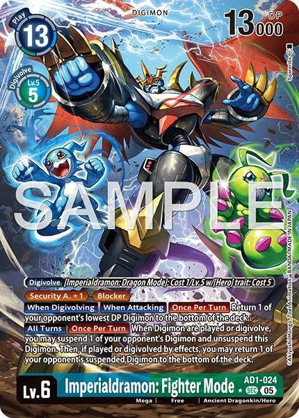 Imperialdramon: Fighter Mode - AD1-024 (Alternate Art) (AD1-024 SEC) [Advanced Booster Digimon Generation]