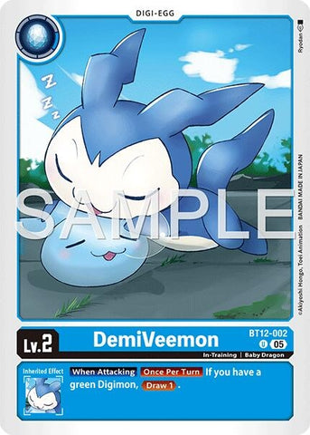 Image for DemiVeemon - BT12-002 (Reprint) (BT12-002 U) [Advanced Booster Digimon Generation] - Digimon Card Game