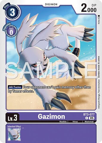 Image for Gazimon (Reprint) (BT3-077 C) [Advanced Booster Digimon Generation] - Digimon Card Game